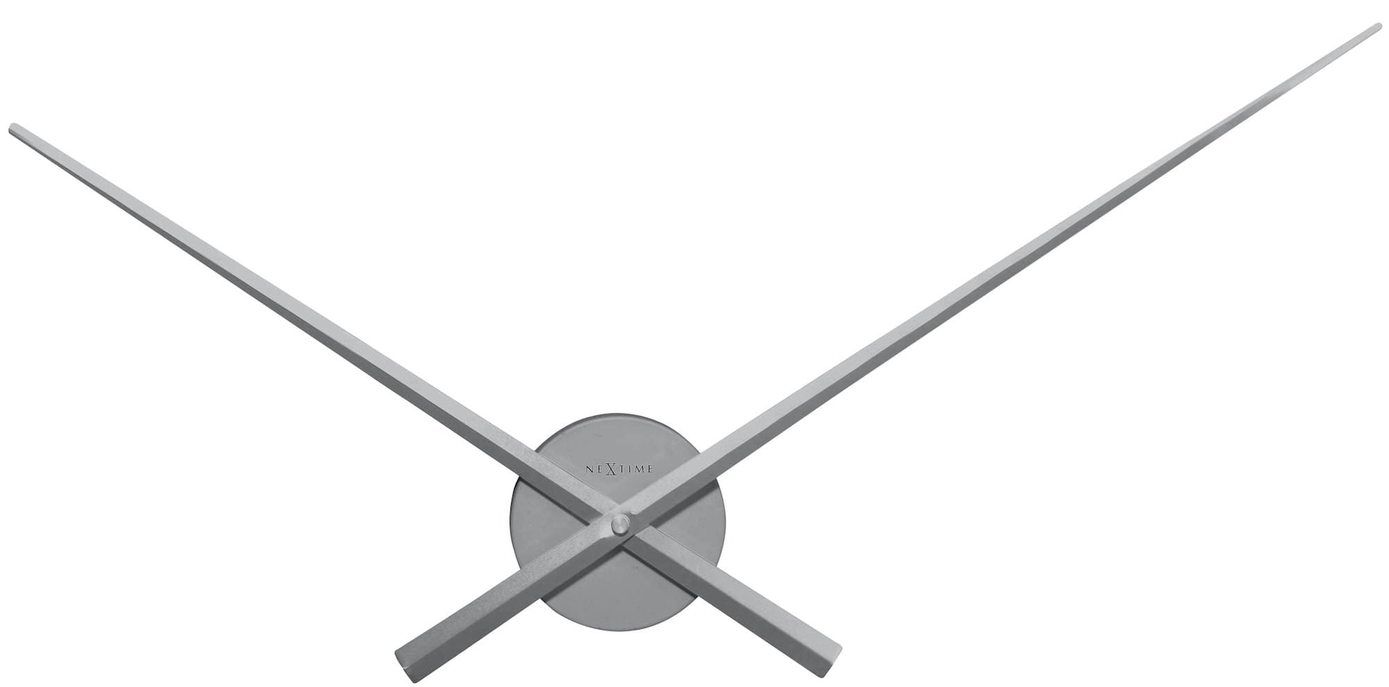 NeXtime Clocks 70cm aluminum wall clock with black hands, modern design, large round face for home or office decor